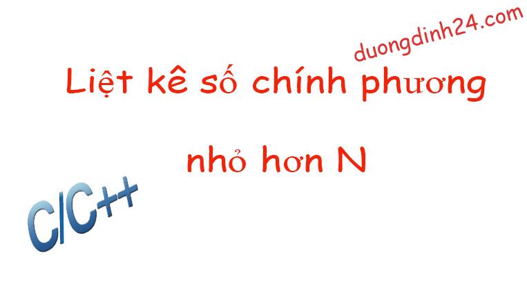 bai toan so chinh phuong